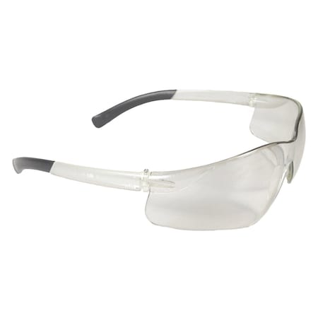 Radians Rad-Atac Small, Safety Glasses, Anti-Scratch, Clear Lens, Clear Frame, Frameless, 1 PR ATS-10